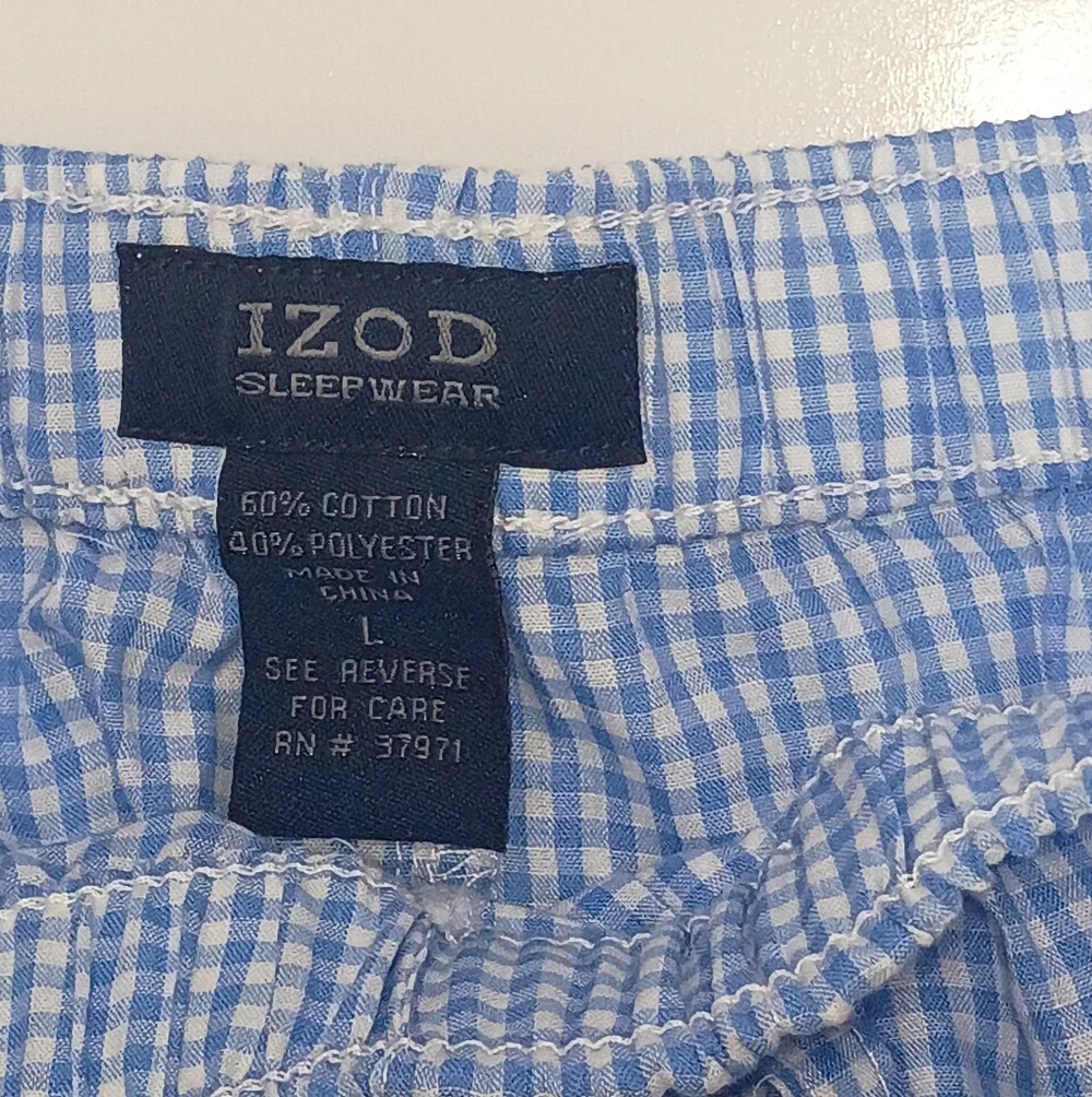 Izod Light Blue Gingham Men's Shorts
